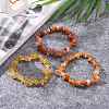 Chips Natural Mixed Stone Stretch Bracelets BJEW-JB05644-4