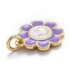 Brass Enamel Charms KK-O135-01D-3