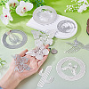 9Pcs 9 Styles 201 Stainless Steel Laser Cut Connector Charms STAS-TA0005-85-7