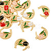 16Pcs 4 Colors Alloy Enamel Pendants ENAM-TA0002-29-2