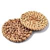 Handmade Reed Cane/Rattan Woven Beads WOVE-Q075-04-5