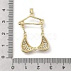 Brass Micro Pave Cubic Zirconia Charms KK-P336-03B-G-3