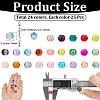 600Pcs 24 Colors Spray Painted Crackle Glass Beads CCG-PA0001-04-2