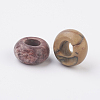 Natural Polychrome Jasper/Picasso Stone/Picasso Jasper European Beads G-G740-12x6mm-22-2