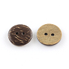 2-Hole Flat Round Coconut Buttons BUTT-R035-004-2