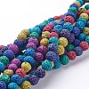 Natural Lava Rock Beads Strands X-G-D053-8mm-1-1