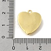 Heart Brass Pendant Cabochon Settings KK-P306-06G-3
