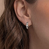 925 Sterling Silver Pave Moissanite Hoop Earrings for Women DZ9023-1