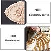 5Pcs Rubber Wood Carved Onlay Applique Craft WOOD-FH0001-85-3