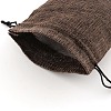 Polyester Imitation Burlap Packing Pouches Drawstring Bags X-ABAG-R004-14x10cm-10-3