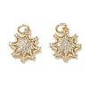 Brass Micro Pave Cubic Zirconia Pendants KK-D235-11G-1