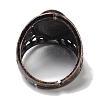Natural Tiger Eye Oval Adjustable Rings RJEW-K271-06R-22-4