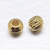 Real 18K Gold Plated Round Sterling Silver Beads STER-M101-05-3mm-1