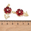 Brass Micro Pave Cubic Zirconia Pendants KK-H265-08B-G-3