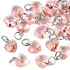 Faceted Transparent Glass Charms GLAA-T024-04J-1