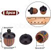 Spray Painted Wooden Acorn Box Jewelry Pendants FIND-WH0143-46-2