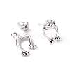 Alloy Frog Front Back Stud Earrings for Men Women EJEW-H088-01AS-2