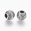 316 Surgical Stainless Steel European Beads STAS-F195-128P-11-2