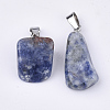 Natural Blue Spot Stone Pendants G-Q996-26-2