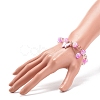 Bling Acrylic & Glass Beaded Stretch Bracelet BJEW-JB08540-3
