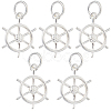 5Pcs 925 Sterling Silver Pendants STER-BBC0002-22-1