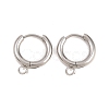 316 Stainless Steel Huggie Hoop Earring Findings EJEW-B158-01B-P-1