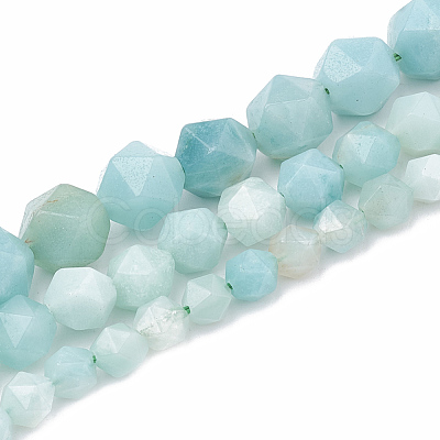 Natural Amazonite Beads Strands G-S332-6mm-009-1