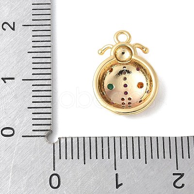 Brass Micro Pave Cubic Zirconia Pendants KK-U064-13G-1