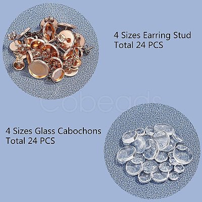 DIY Stud Earring Making Kits DIY-UN0001-46RG-1
