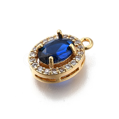 Brass Micro Pave Cubic Zirconia Pendants KK-D312-09G-04-1