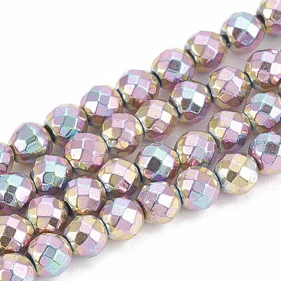 Electroplate Non-magnetic Synthetic Hematite Beads Strands G-N0318-30-D-1