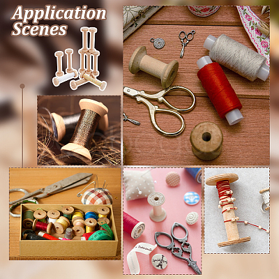 Wooden Empty Spools for Wire WOOD-WH0029-146A-1
