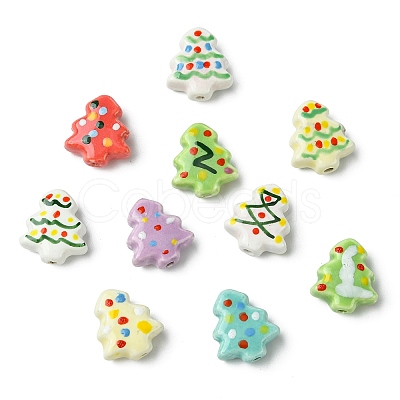 16Pcs 16 Colors Handmade Porcelain Beads PORC-CJ0001-13-1