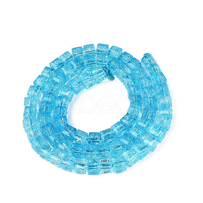 Crackle Transparent Glass Beads Strands GLAA-N062-4mm-04-1