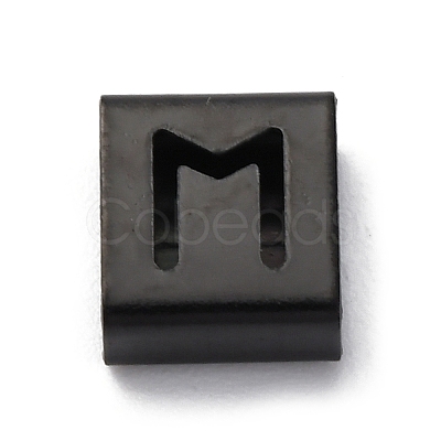 Ion Plating(IP) 304 Stainless Steel Square Slide Charms STAS-L132-22M-B-1