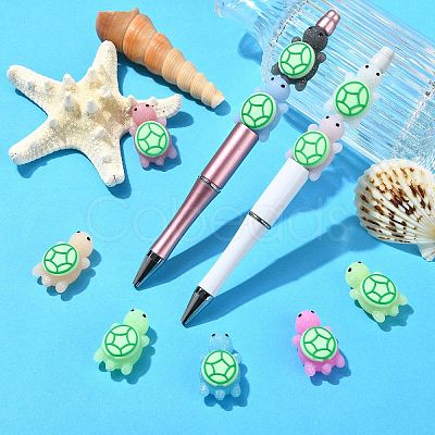 10Pcs 10 Colors Luminous Silicone Beads SIL-CJ0003-08-1