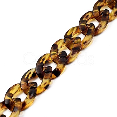 Handmade Transparent Acrylic Curb Chains X-AJEW-JB00740-02-1