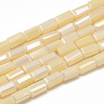 Electroplate Glass Beads Strands EGLA-Q101-B04-1