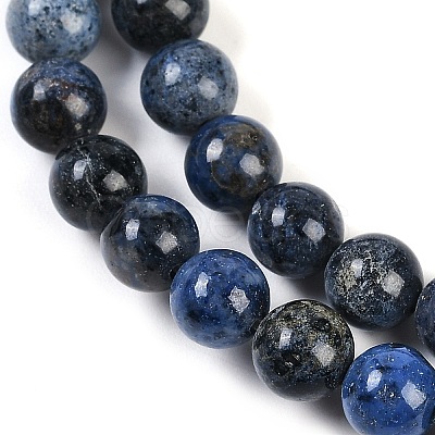 Natural Dumortierite Beads Strands G-G167-A06-8MM-1