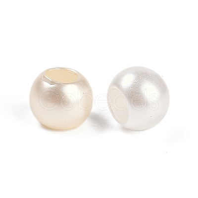 Acrylic Imitation Pearl European Beads OACR-XCP0001-11-1