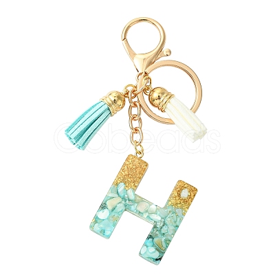 Transparent Epoxy Resin Pendant Keychains KEYC-FS00022-08-1