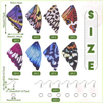DIY Butterfly Wing Earring Making Kit DIY-TA0006-45-1