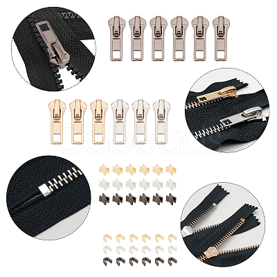 30Pcs Alloy Replacement Zipper Sliders FIND-BC0002-20-1
