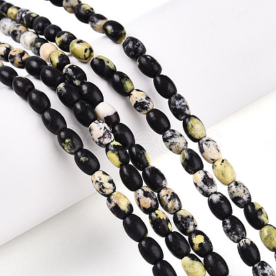 Natural Yellow Turquoise(Jasper) Beads Strands G-N346-02A-13-1