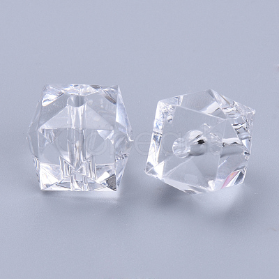 Transparent Acrylic Beads X-TACR-Q259-6mm-V01-1