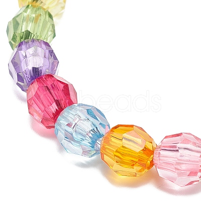 9Pcs 9 Style Acrylic Round Beaded Stretch Bracelets Set BJEW-JB08898-1