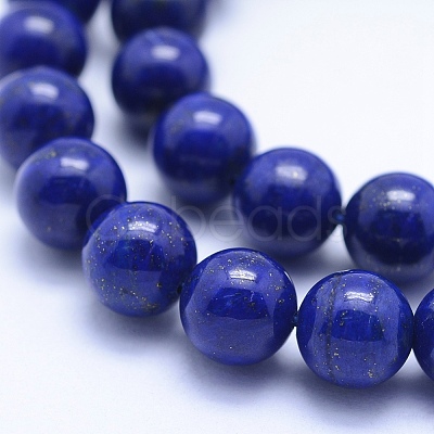 Natural Lapis Lazuli Beads Strands G-P342-01-8mm-A-1