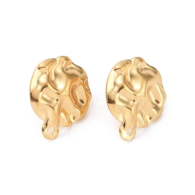 Ion Plating(IP) 304 Stainless Steel Stud Earring Finding STAS-C059-09G-1