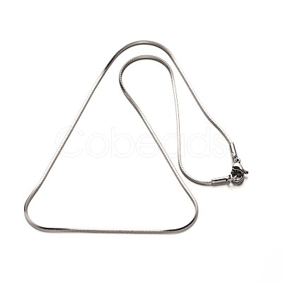 Tarnish Resistant 304 Stainless Steel Herringbone Chain Necklaces NJEW-N0047-08-1
