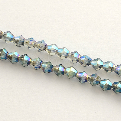 Electroplate Glass Bead Strands LS-EGLA-R094-4mm-09-1